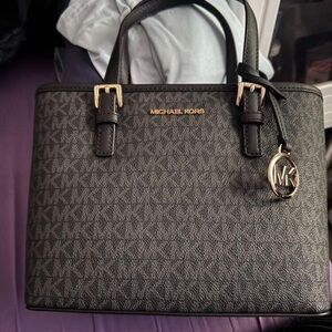 Michael Kors Black and Gold Tote